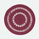 image 1 of Homescapes Plum Crochet Braided Rug - 70cm Round | Purple | Plum