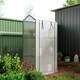 image 9 of Outsunny 3 Tier Mini Greenhouse with PE Cover, Roll-Up Door, White