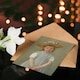 image 4 of Mary Cassatt Art Card Child in a Straw Hat Painting
