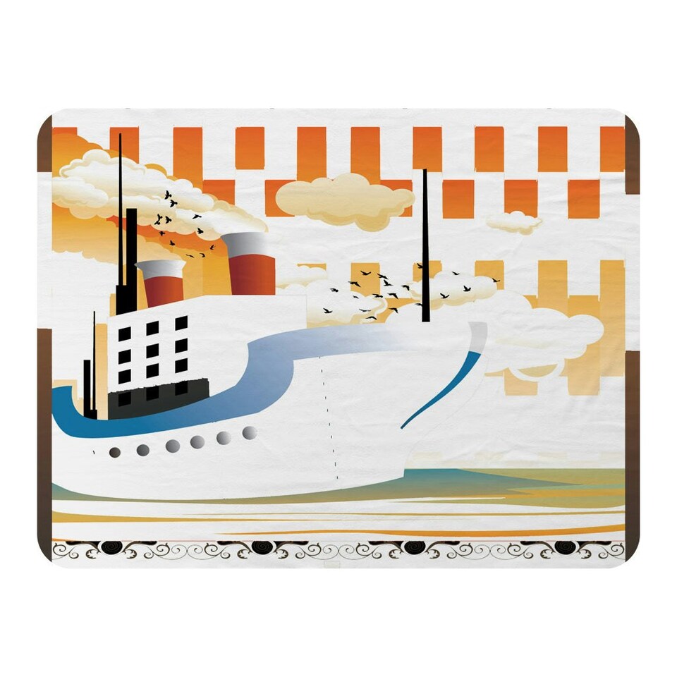 image 1 of Art Deco Ship (Blanket)