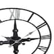 image 3 of Interiors By Premier Wall Clock With Silver Roman Numerals, 59cm Analogue Clock With Black Rim, Stylish Wall Clock For Hallways