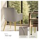image 4 of Dining Chair Avane - velvet look, padded armchair, high backrest and high armrests - Set of 4 Grey | Taupe