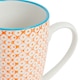 image 4 of Nicola Spring Nicola Spring Hand-Printed Mug - 330ml - Orange - Pack of 6