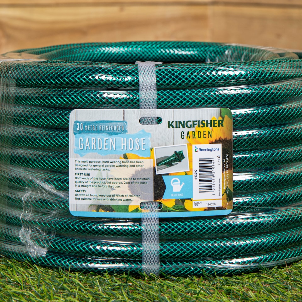 image 1 of 30m Reinforced Garden Hose Pipe / Hosepipe in Green
