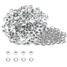 4mm Brass Eyelets with Washers for Arts & DIY Projects - 100 Pcs