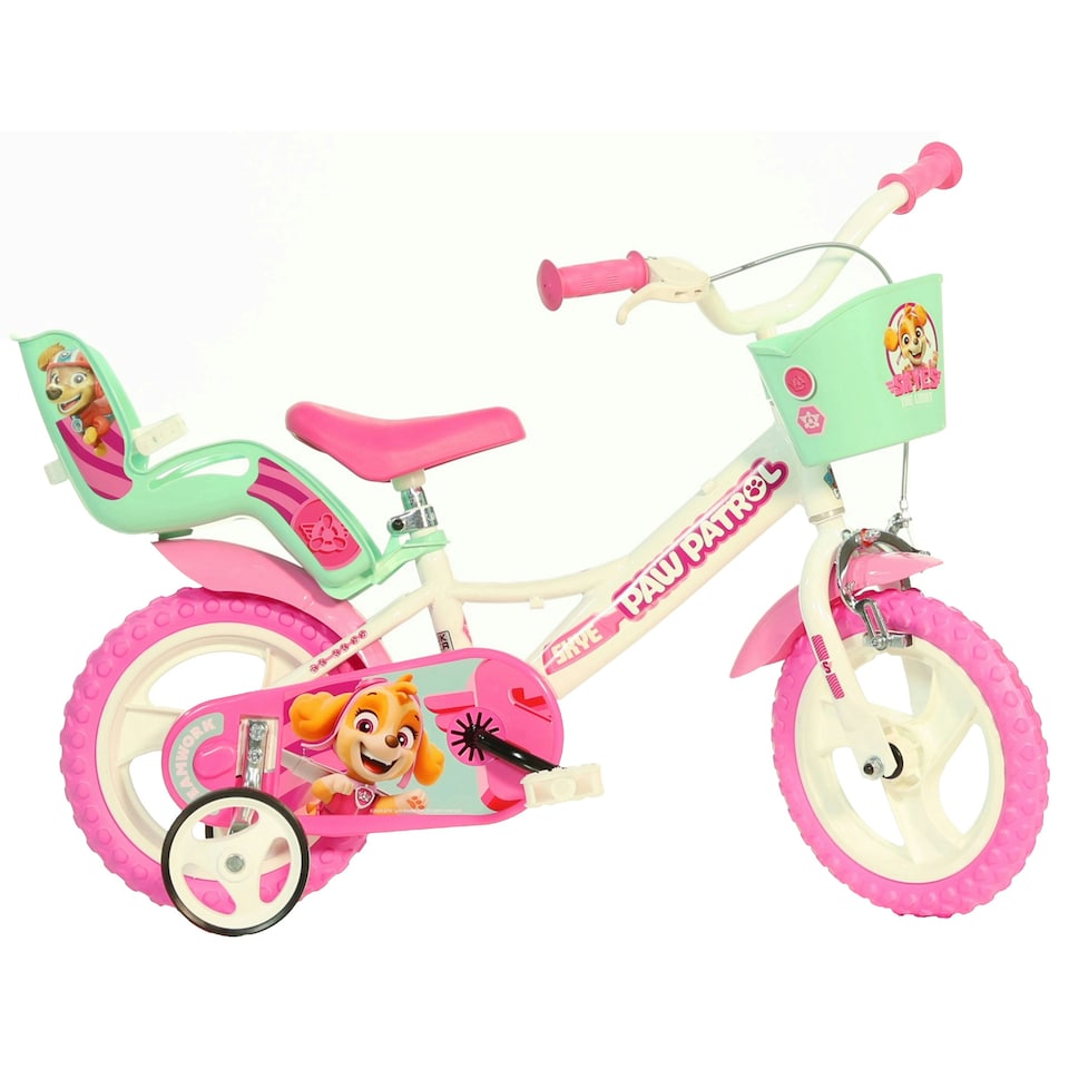 image 1 of Dino Kids Bike Paw Patrol 12 inch Bicycle Pink | Multi