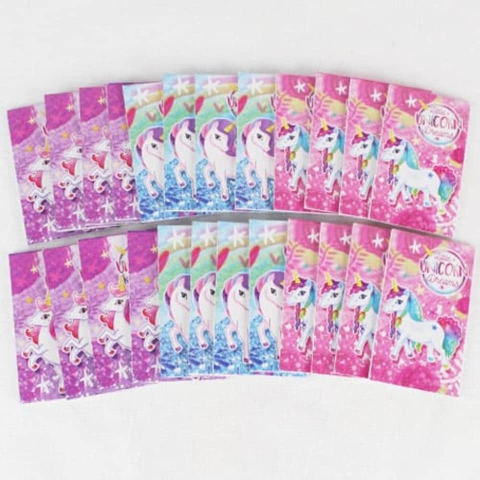 Assorted Unicorn Mini Notebooks - Pack of 24