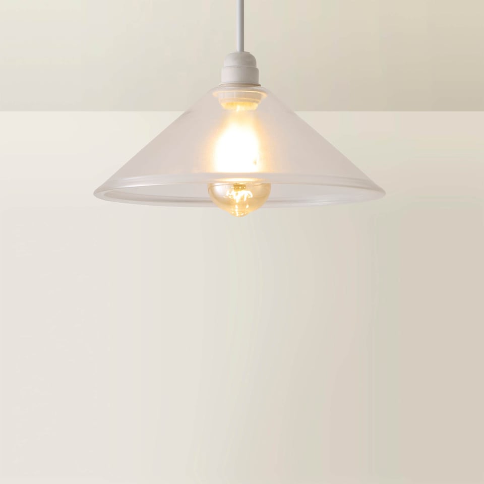 image 1 of ValueLights Taper Dome Clear Pendant Glass Shade