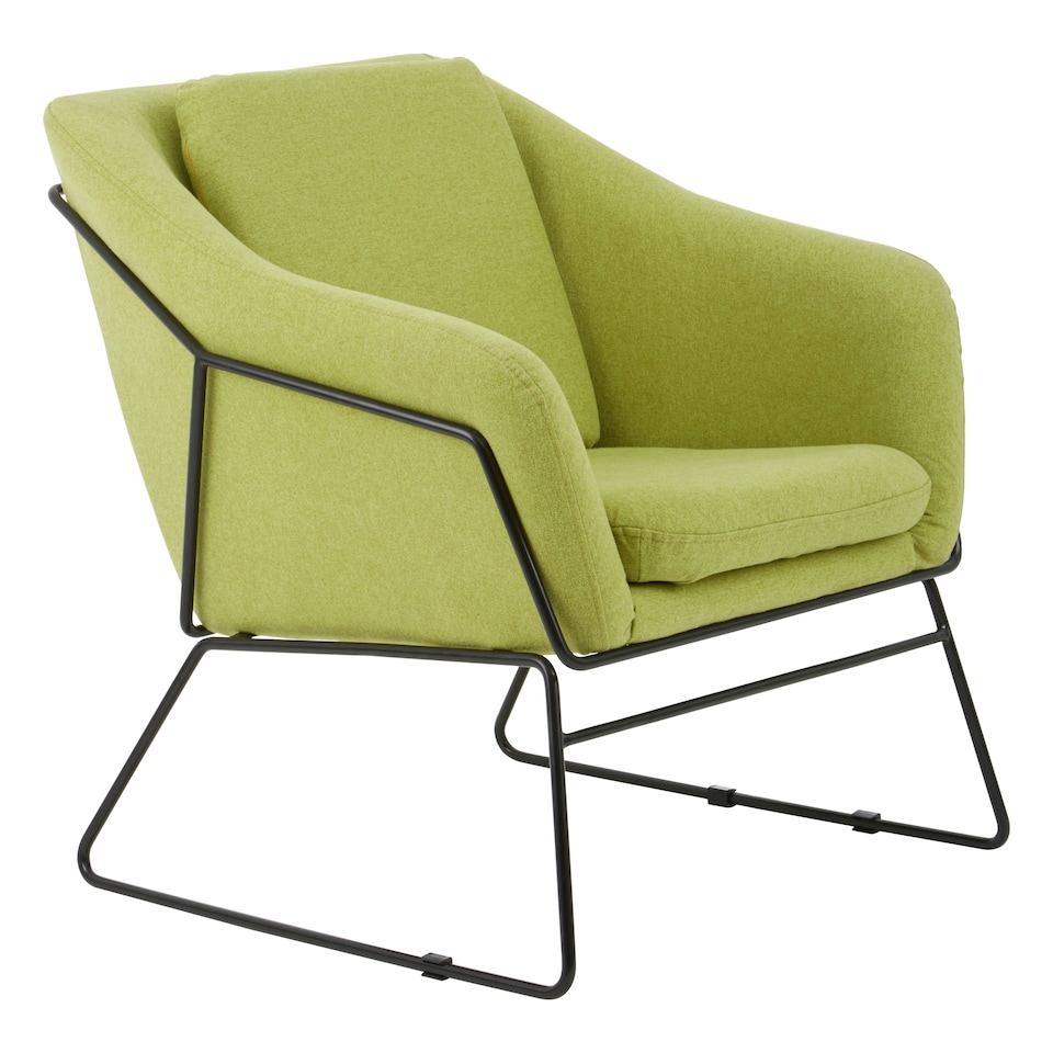 image 1 of Interiors by Premier Green Chair, Accent Dining Chair for Living Room, Backrest Bedroom Velvet Chair