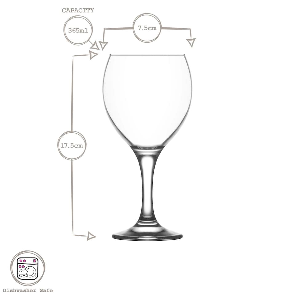 image 1 of LAV Misket Red Wine Glasses - 365ml - Pack of 6