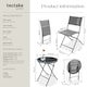 image 5 of Garden Table and Chairs - 2 person bistro set, foldable, weather-resistant | Grey | grey | 45,50 x 58 x 81 cm | 1