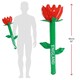 image 5 of Pack of 3 England 5ft x 3ft Flag, Red Inflatable English Rose Flower & Hat Red | One Size