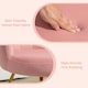 image 4 of HOMCOM Accent Chair, Velvet Armchair with Lotus Backrest, Steel Legs, Pink