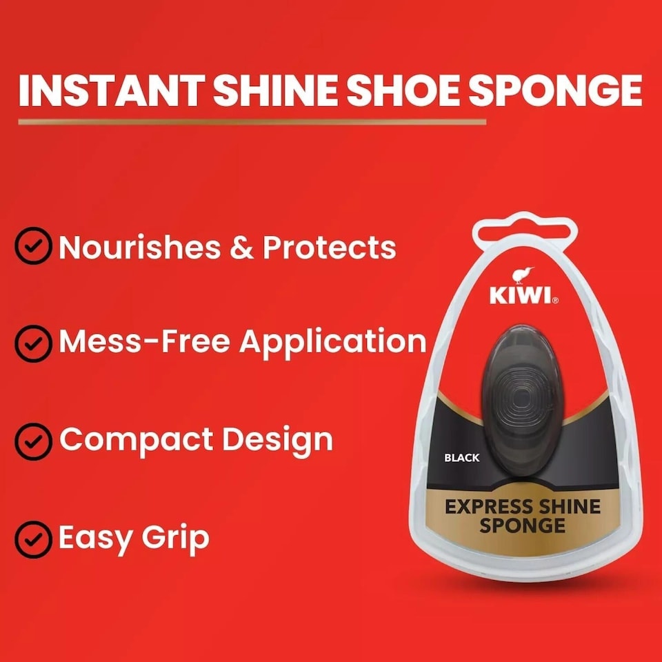 image 1 of Kiwi Express Shine Sponge - Instant Buff-Free Gloss for Smooth Leather