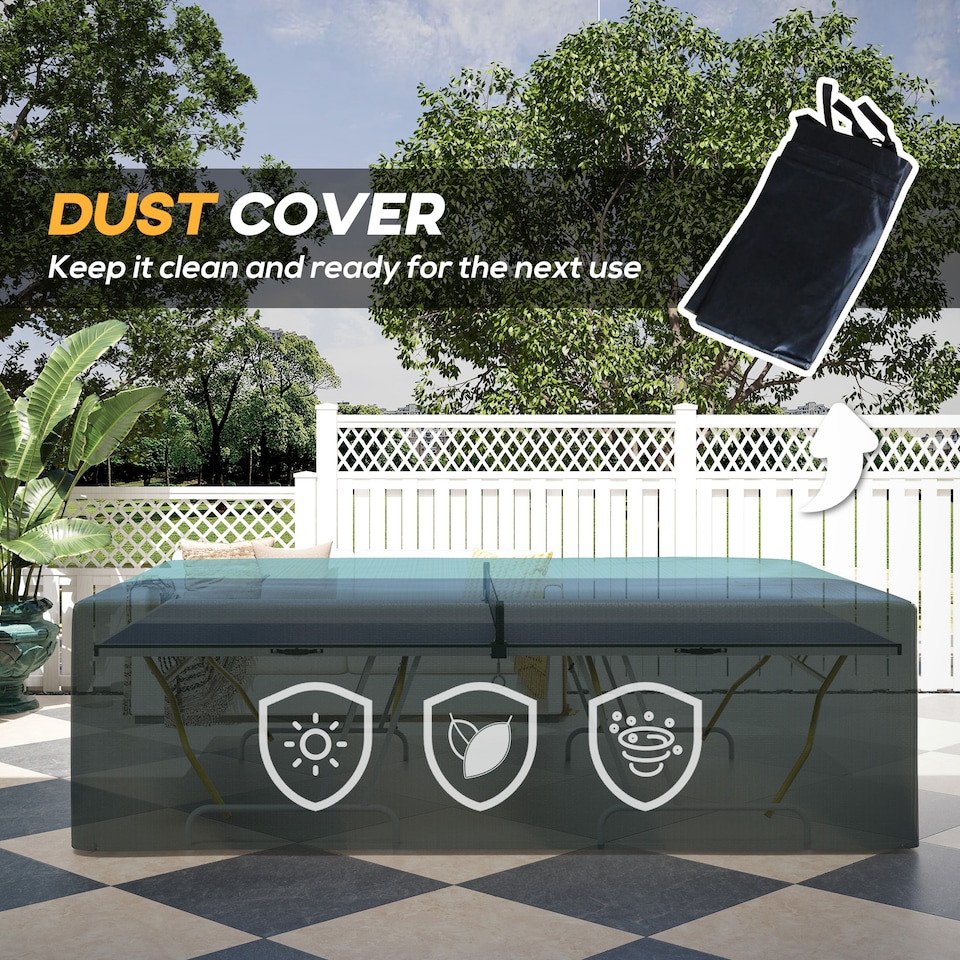 image 1 of SPORTNOW 9FT Foldable Table Tennis Table, Fold Into Quarters, Indoor Portable Full Size Ping Pong Table with Cover, Net, Paddles, Balls, Blue