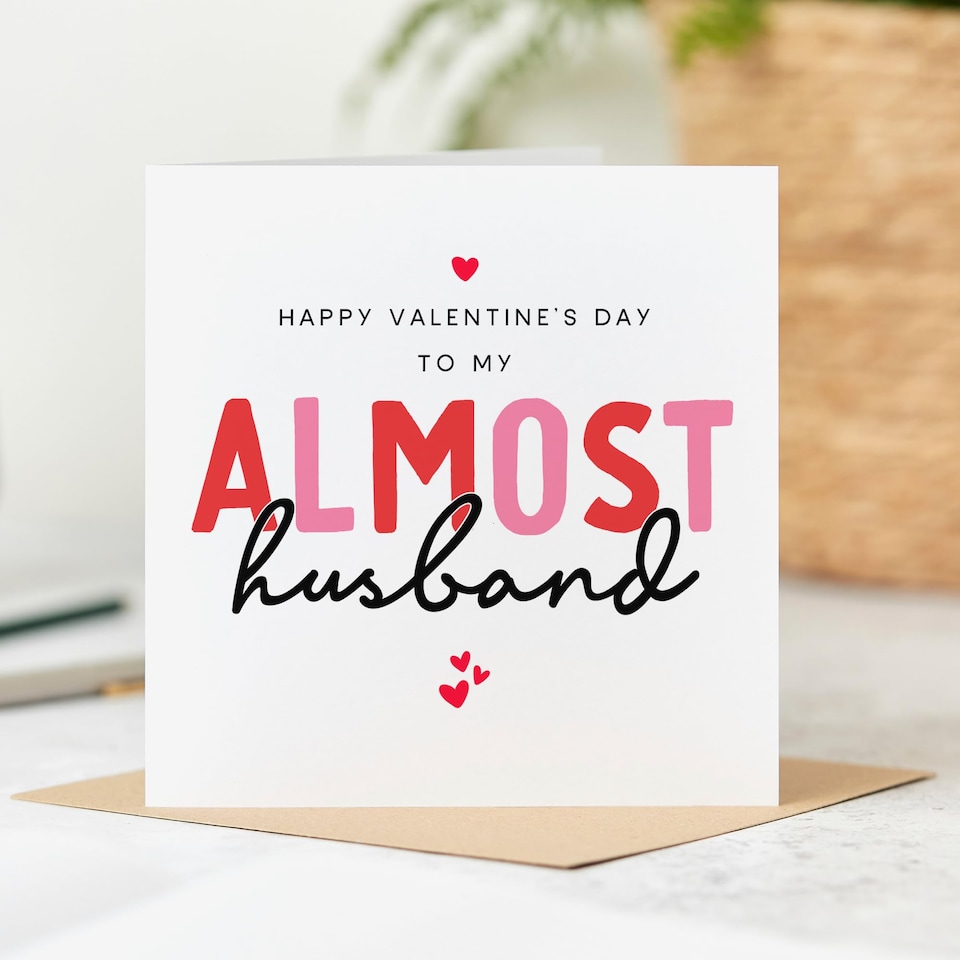 image 1 of , Happy Valentine's Day To My Almost Husband, Valentine's Card For Fiancé