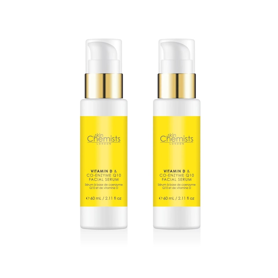 image 1 of skinChemists Vitamin D Co-Enzyme Q10 & Vitamin D Anti-Ageing Serum 50ml x 2 Duo Set for Fine Lines and Firmness