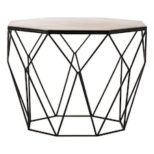 Interiors by Premier Shalimar Octagon Matte Black Side Table