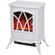 image 6 of HOMCOM Freestanding Fireplace Flame Effect Electric Heater Log Burning White