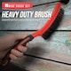 image 7 of Heavy Duty Wire Brush Set Steel Bristle Long Handle, D-Grip Block Rust & Paint Removal Kit