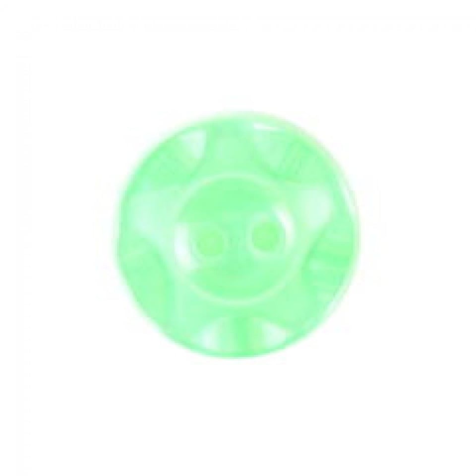 Crendon Light Green 16mm Round Floral Buttons for Dressmaking - per pack of 50