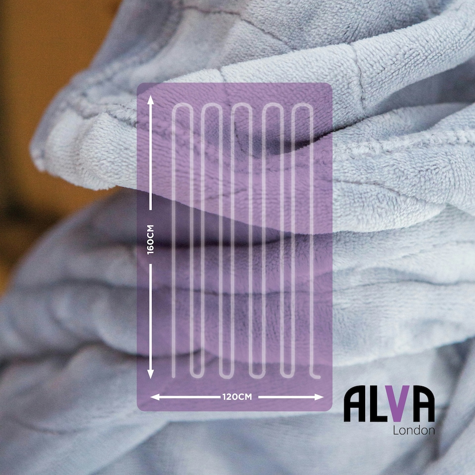 image 1 of Electric Over Blanket 160x120cm Black