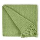 image 1 of Waffle Collection Recycled Cotton Throw in Pistachio (70" x 100")