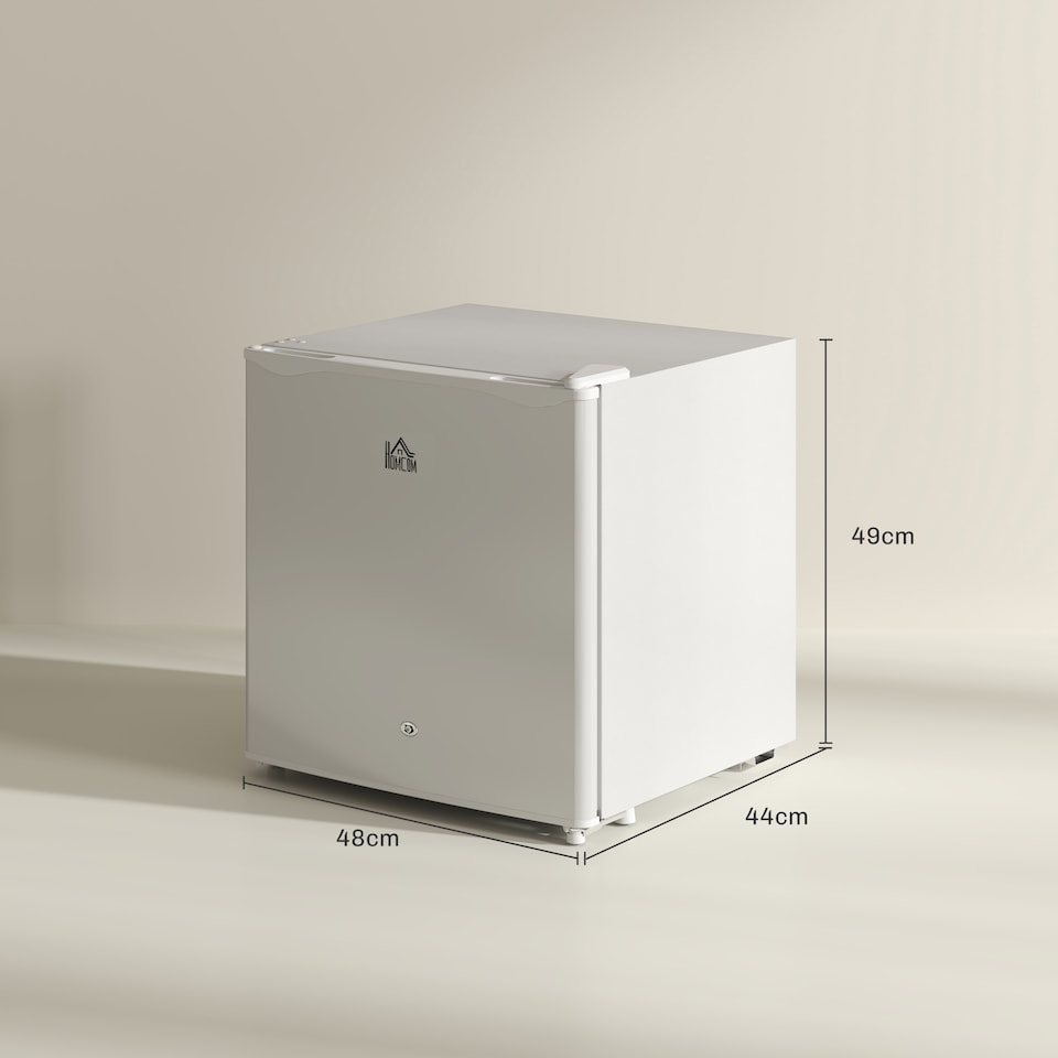 image 1 of HOMCOM 46L Counter Top Fridge Mini Fridge with Lock Chiller Box Cream White