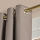 image 4 of OHS Woven Textured Blackout Eyelet Curtains - 90x90 inch | Brown | Mink