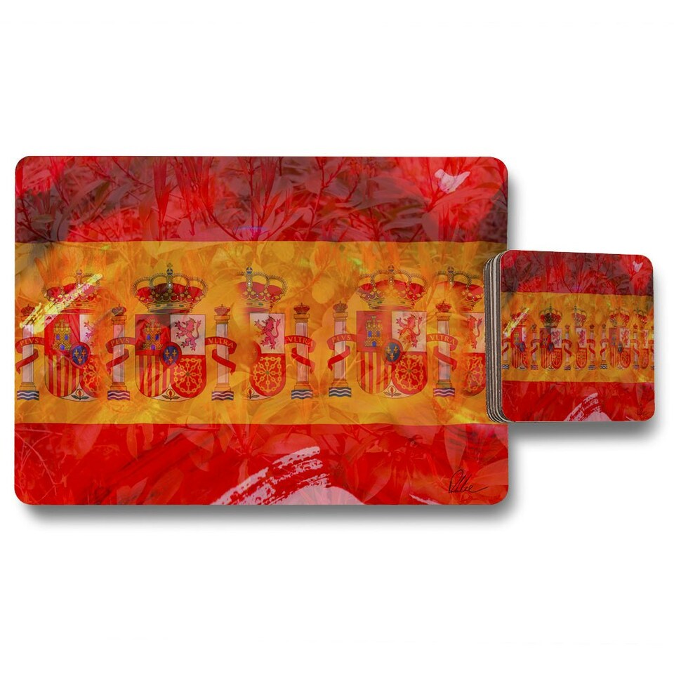 image 1 of Spain Flag (Placemat & Coaster Set)