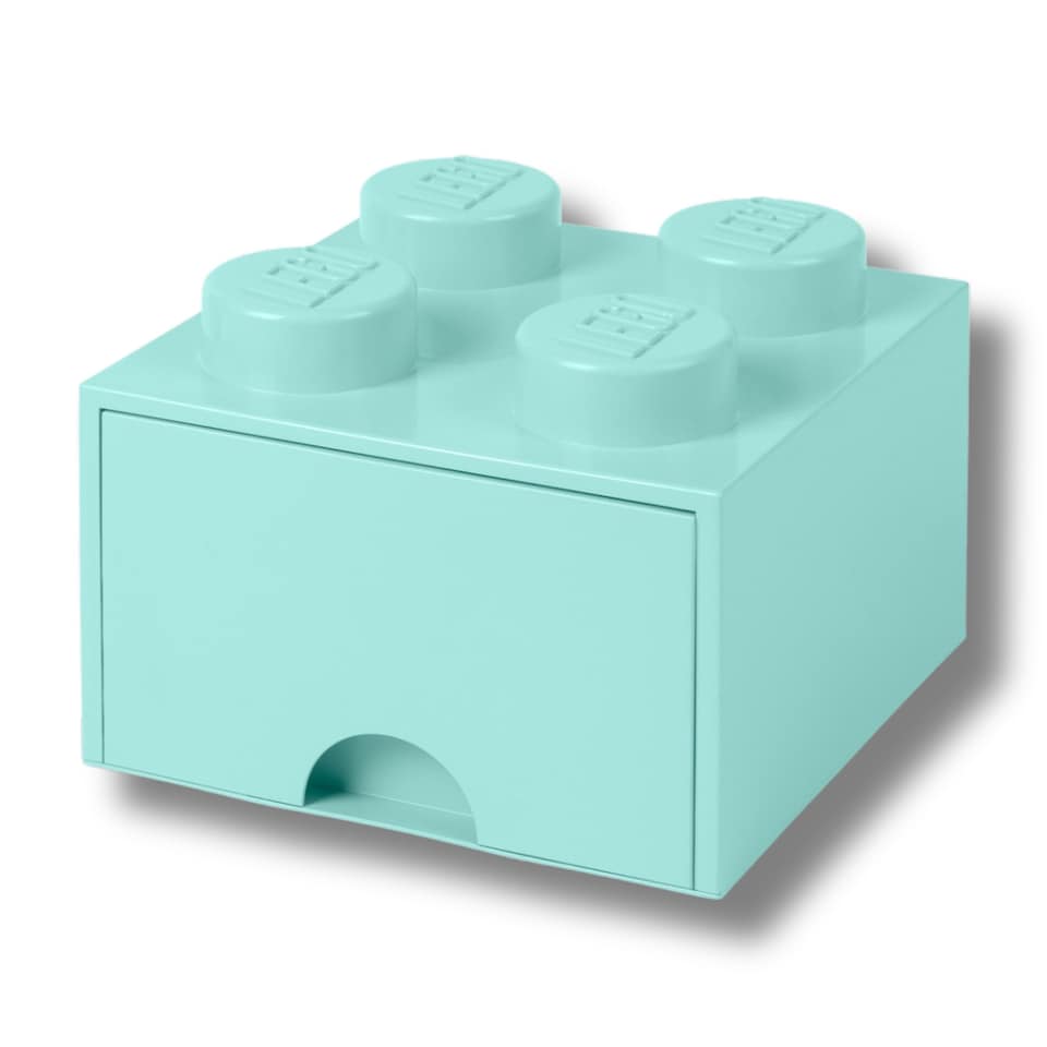 image 1 of LEGO Brick Drawer 4 Stud - Aqua