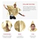 image 2 of Shining Gold Star Costume Gold | One Size