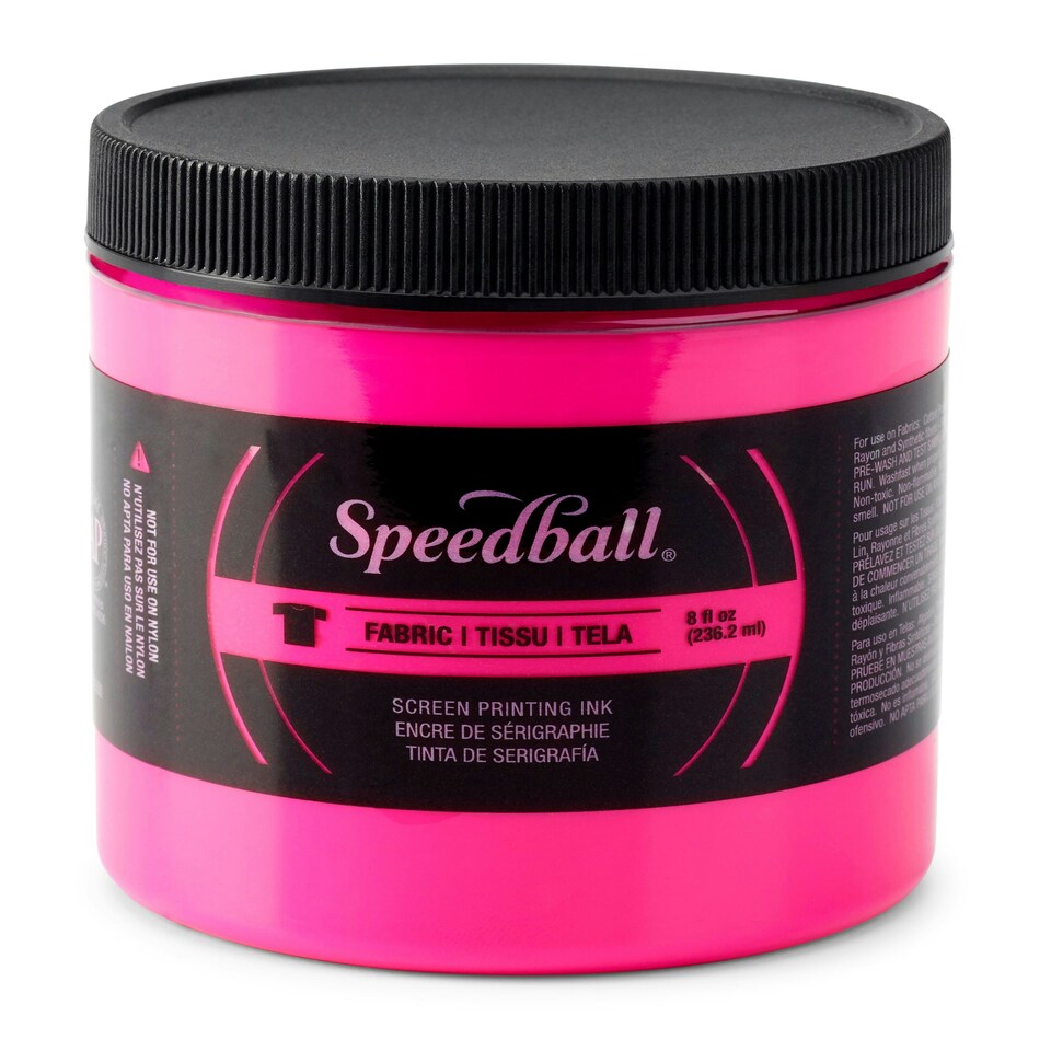 Speedball Fluorescent Screen Printing Ink, Fluorescent Magenta, 8oz