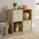 image 1 of Storage Cube 4 Shelf Bookcase Wooden Display Unit Organiser Home | Brown | Oak