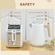 image 6 of HOMCOM 1.7L Electric Fast Boil Kettle and 2 Slice Toaster Set, White