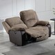 image 8 of Postana 2 Seater Electric High Back Jumbo Cord Fabric Recliner Sofa (Brown)