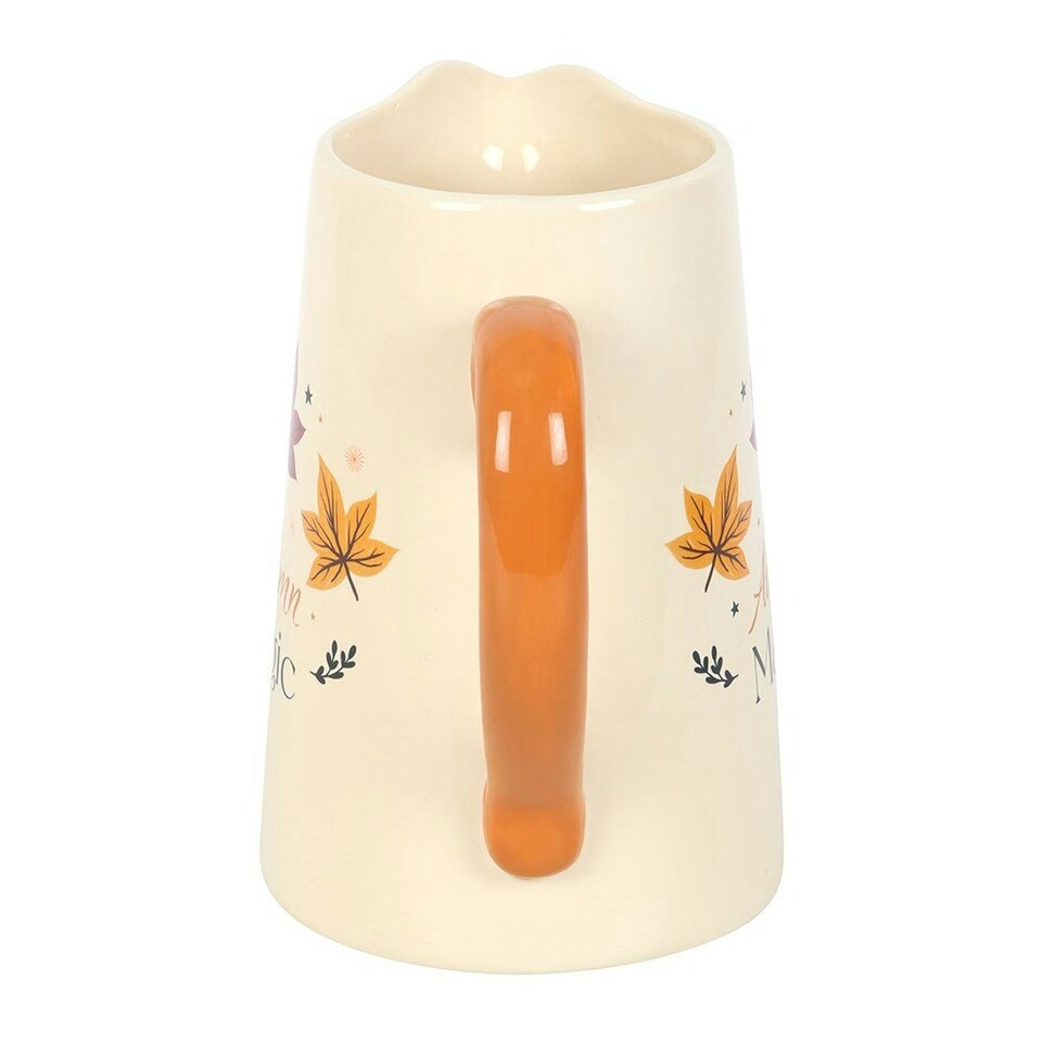 image 1 of Something Different Autumn Magic Ceramic Flower Jug - White/Orange - One Size