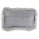 image 2 of SNUGRUGS Mongolian Sheepskin Cushion - Rectangular - 30cm x 50cm Grey | 30cmx50cm