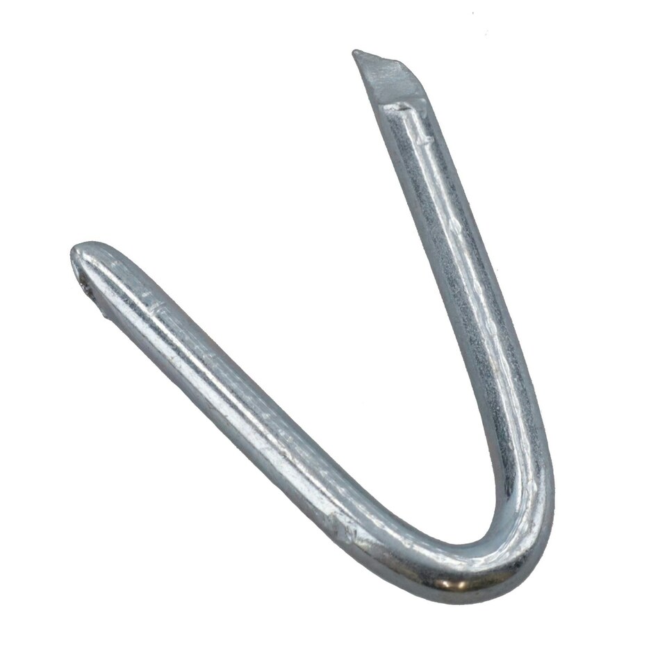 image 1 of 25mm Galvanised U Nails Heavy Duty Staples for Wires Fencing Mesh Netting 80pc
