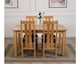 image 3 of Oslo 150 x 90 cm Medium Oak Dining Table and 4 Princeton Chairs | Brown | Brown