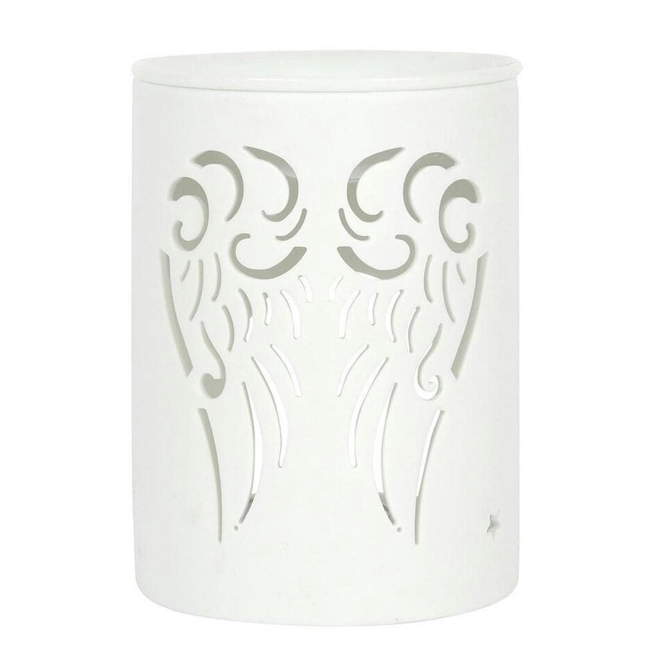 image 1 of Something Different Angel Wings Oil Burner - White - One Size (UTSD3065)