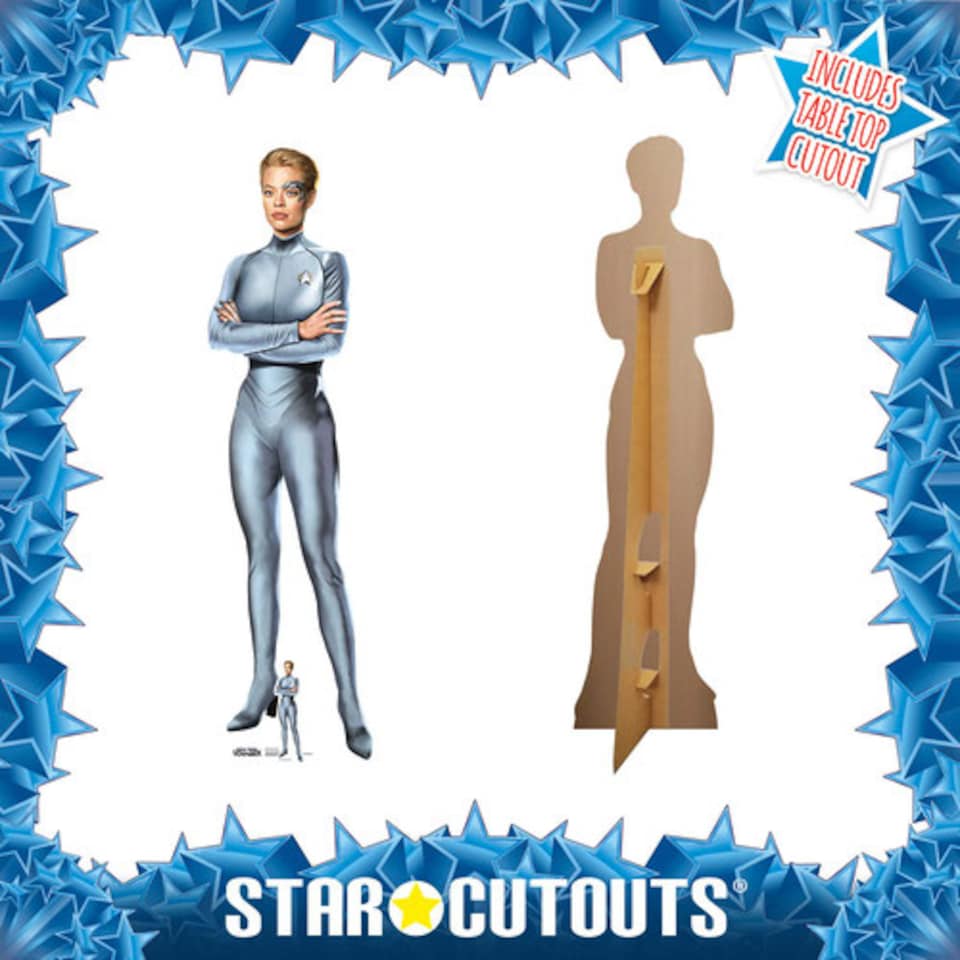 image 1 of Seven of Nine Borg Jeri Ryan Star Trek Voyager Lifesize Cardboard Cutout 178cm