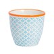 image 1 of Nicola Spring Hand-Printed Plant Pot - 14cm - Blue | Blue | Blue