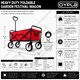image 4 of Red Heavy Duty Foldable Garden Festival Trolley Cart Wagon Truck