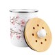 image 5 of Cherry Blossom Food Waste Caddy - Metal 2L Decorative Kitchen Compost Bin