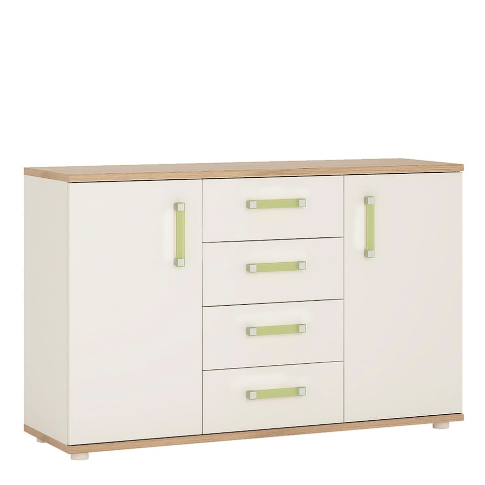 image 1 of 4KIDS 2 Door 4 Drawer Sideboard with Lemon Handles
