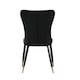 image 5 of Set of 4 New York Modern Velvet Dining Chairs with High Back, Black Metal Legs Black | Gold End Tips