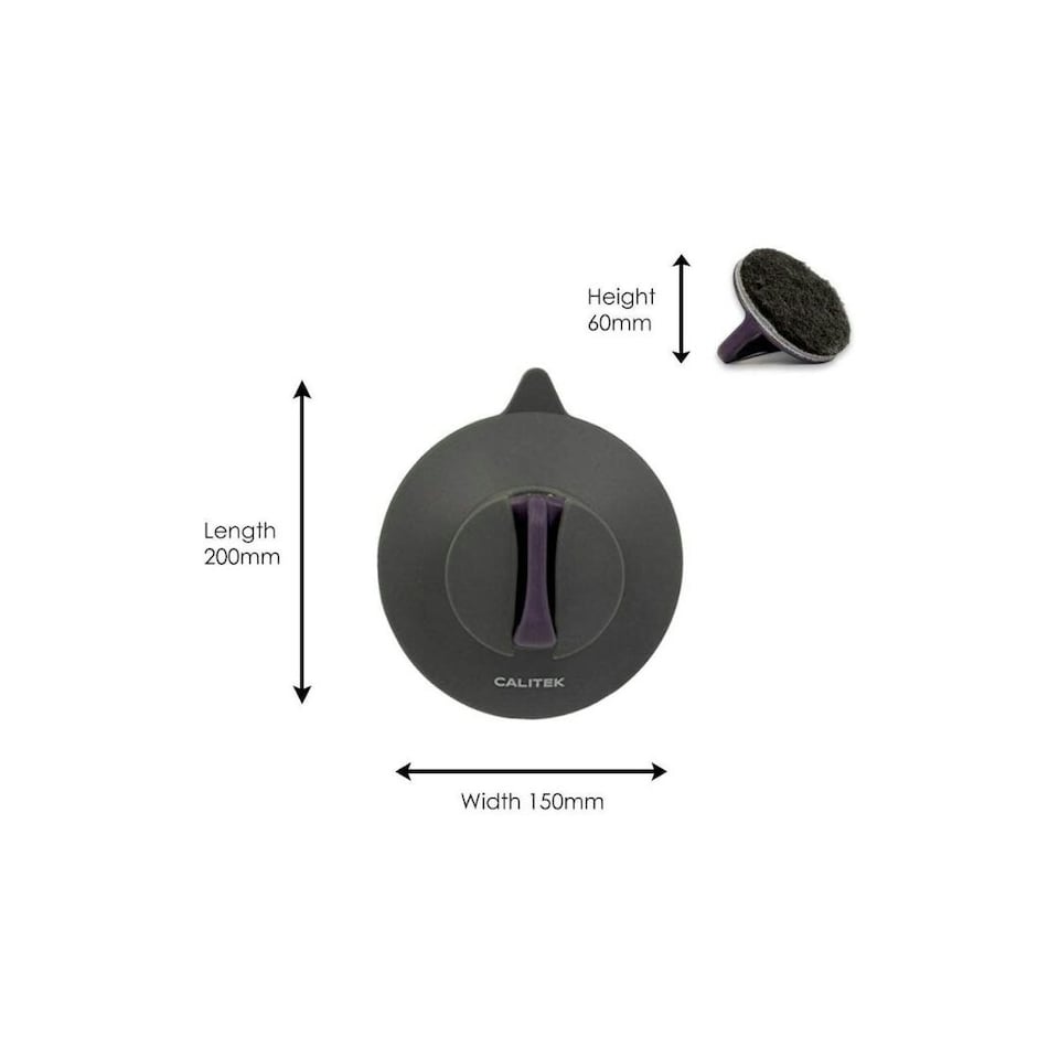 image 1 of CALITEK Scouring Pad Non Scratch Cleaning Pad with Suction Pad Holder | Grey