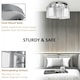 image 4 of HOMCOM Semi-Flush Mount Ceiling Light w/ Metal Base for Living Room Dining Room