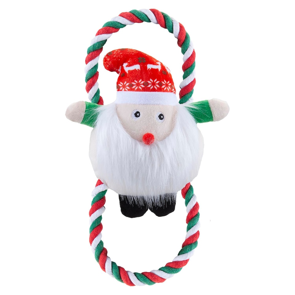 image 1 of PMS Christmas Santa Pet Toy 46.5cm x 20cm - Red, 1 Pack